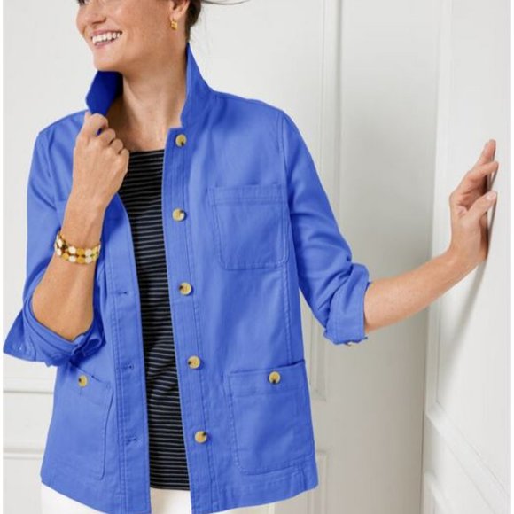 TALBOTS:  Shirt Jacket - ivory - Picture 8 of 9